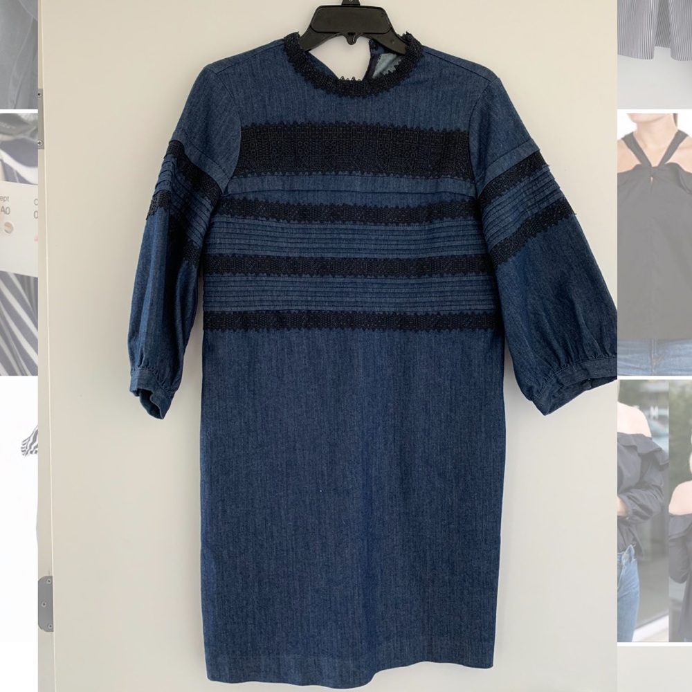 Banana Republic Denim Dress with Black Detail